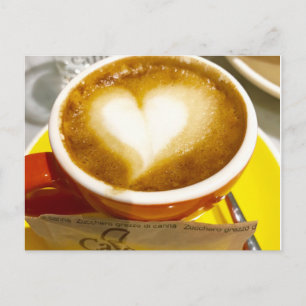 Amoreccino I hjärta italiensk kaffe Vykort