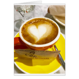 Amoreccino mig hjärtaitalienarekaffe hälsningskort