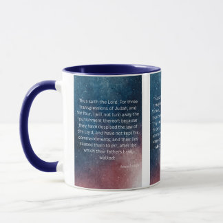 Amos 2:4 KJV Bible Scripture Pic Two Tone Mugg