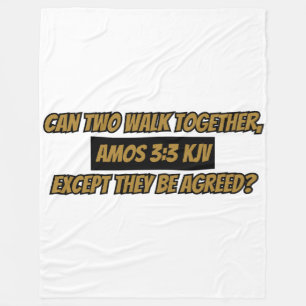 Amos 3:3 KJV Bible Verse Scripture Fleecefilt