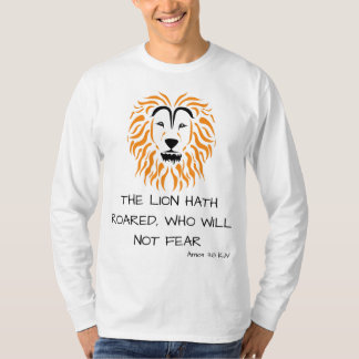 Amos 3:8 Bible Scripture Verse Manar Långärmad T Shirt