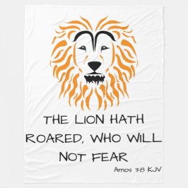 Amos 3:8 KJV Bible Scripture Verse Fleecefilt