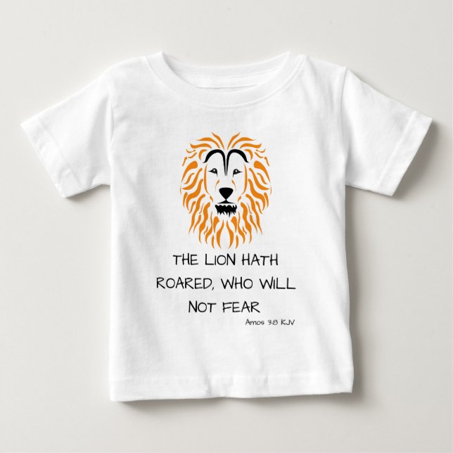 Amos 3:8 KJV Bible Scripture Verse T Shirt (Framsida)
