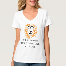 Amos 3:8 KJV Bible Scripture Verse Women's V-Nacke T Shirt