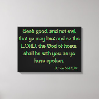 Amos 5:14 Bible Verse KJV Wall Art Canvastryck