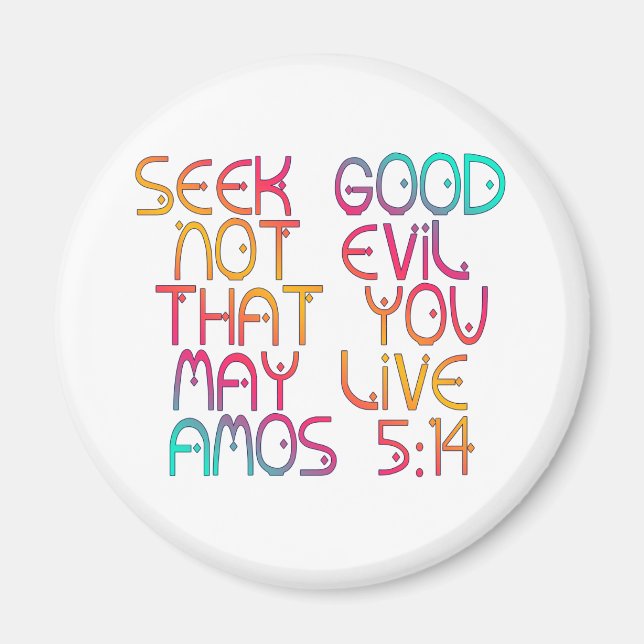 Amos 5:14 magnet (Framsidan)