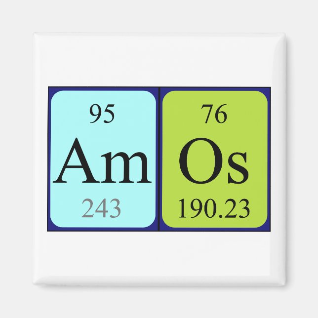 Amos periodiska magnet bord namn (Framsidan)