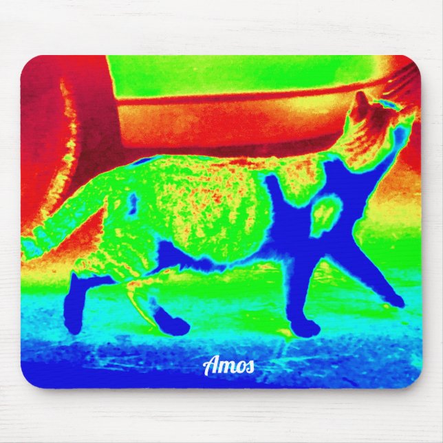 AMOS ~ Personlig Thermal Design ~ Spansk katt Musmatta (Framsidan)