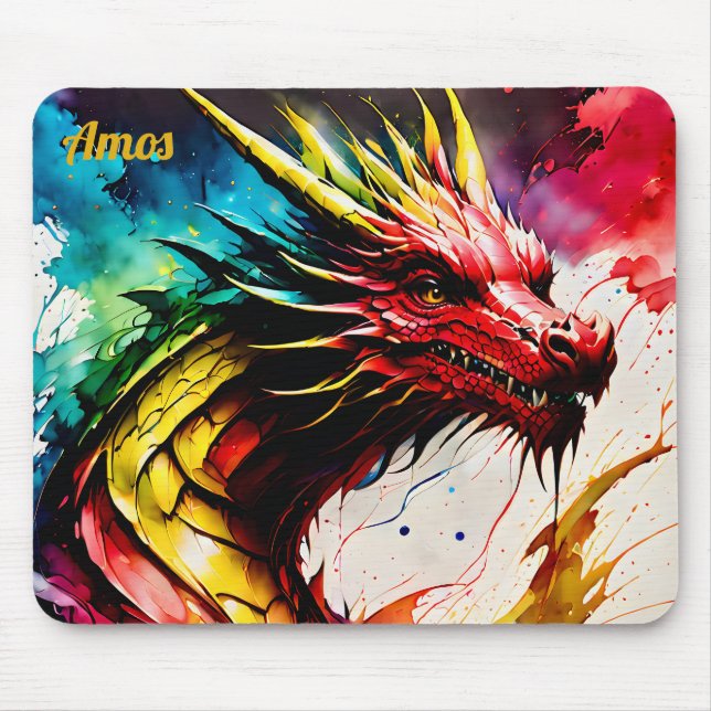 AMOS ~ Zany Dragon ~ Mousepad Musmatta (Framsidan)