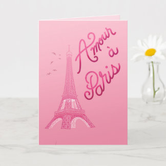 Amour a Paris - Love in Paris French Language Kort