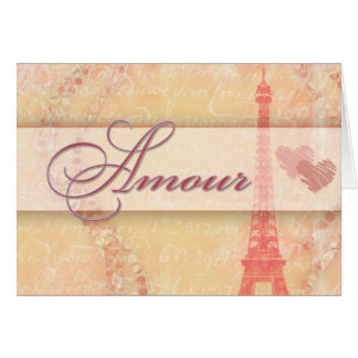 Amour i Paris Hälsningskort