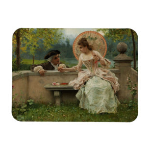 Amous Conversation in Park Magnet