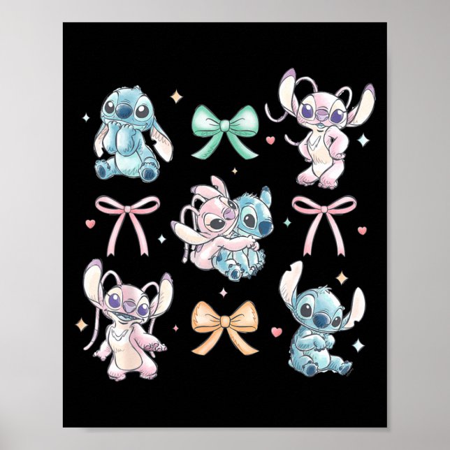 &amp; Angel Coquette Style Bows Valentine's Day  Poster (Framsidan)