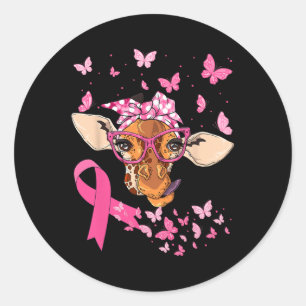 &amp; Bandana Rosa Ribbon Breast Cancer Awareness Runt Klistermärke