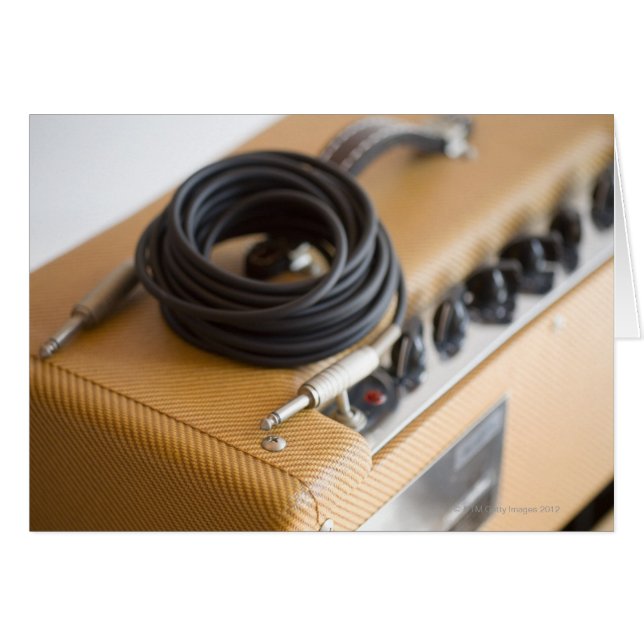 Amp och Cable Hälsningskort (Framsidan Horizontal)
