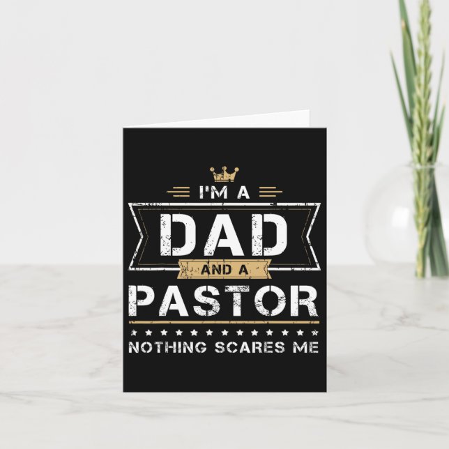 Amp Pastor Inget skrämmer mig-gåva  Kort (Framsida)