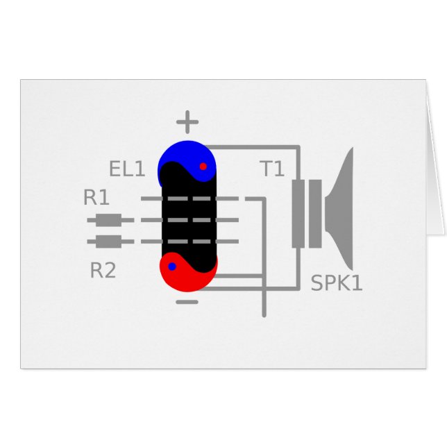 Amp Tube Hälsningskort (Framsidan Horizontal)