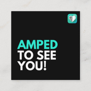 AMPED FYRKANTIGT VISITKORT