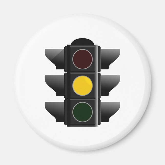 Ampel traffic light gelb yellow magnet (Framsidan)