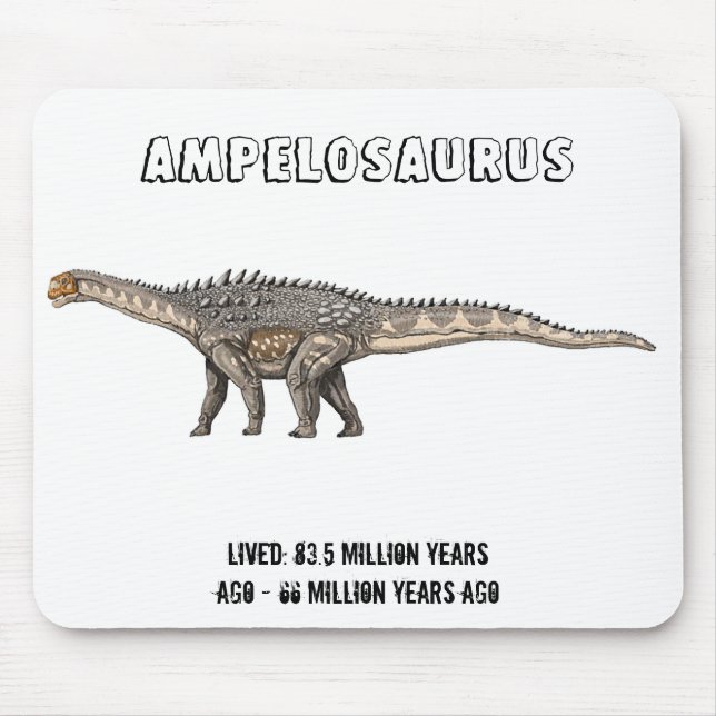 Ampelosaurus Dinosaur Mousepad Musmatta (Framsidan)