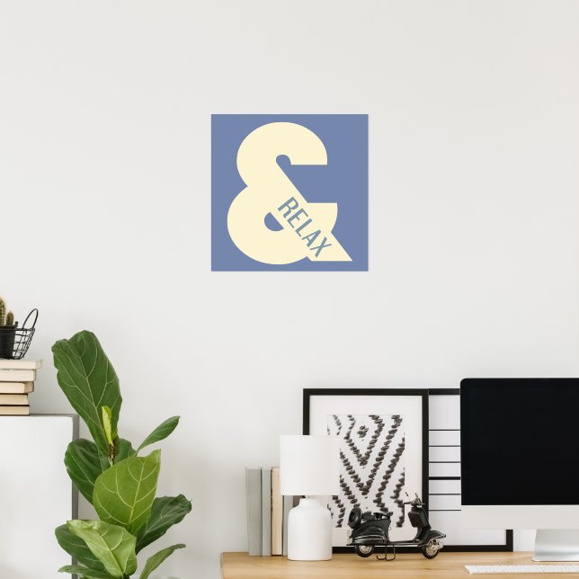 Ampersand Avslappnad Minimalistisk Poster (Hemmakontoret)