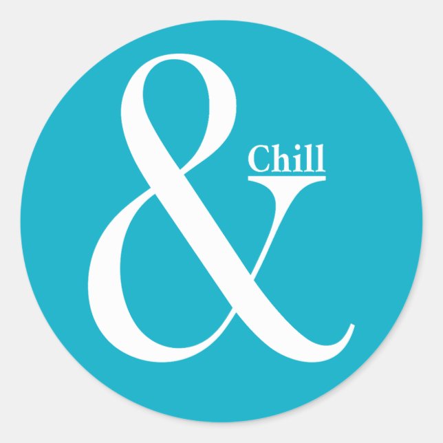 Ampersand Chill Runt Klistermärke (Framsida)