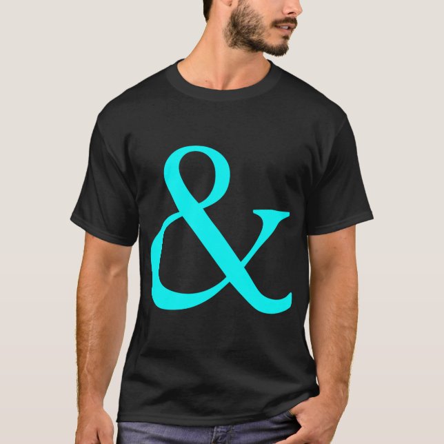 Ampersand - cyan tee shirt (Framsida)