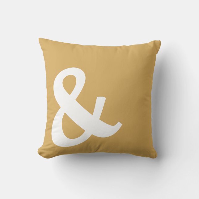 Ampersand-fet (och)-tecken kudde (Framsida)