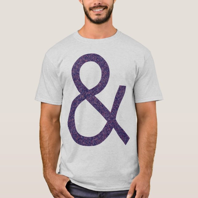 Ampersand - Gå texturerad på ljus Tee Shirt (Framsida)