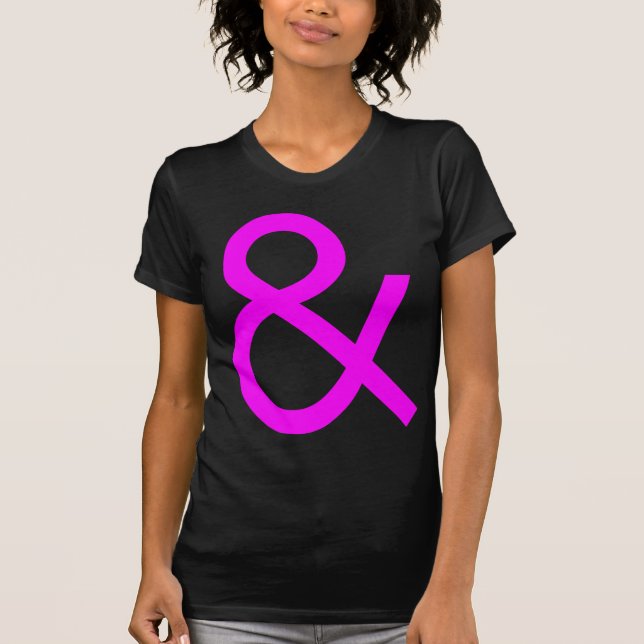 Ampersand - Magenta på Mörk T-shirt (Framsida)