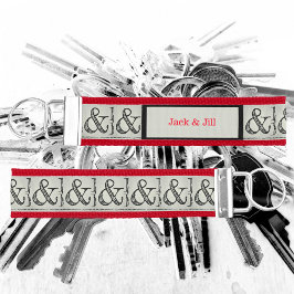 Ampersand med Personlig Namn Wrist Keychain