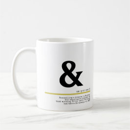 Ampersand Minimal svart typografi Kaffemugg
