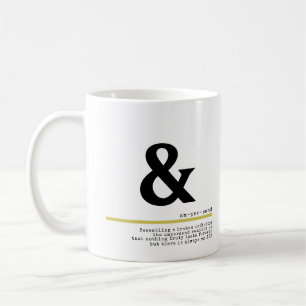 Ampersand Minimal svart typografi Kaffemugg