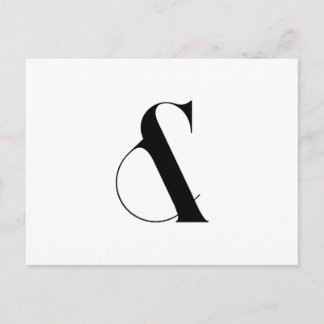 Ampersand minimalist Modern Art Vykort