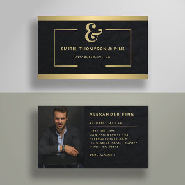 Ampersand Modern Black Guld Professionell Photo Bu Visitkort