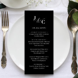Ampersand Monogram Bröllop Menu Meny