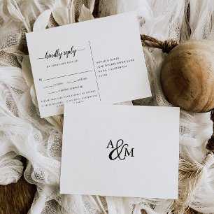 Ampersand Monogram vykort för OSA med val av målti