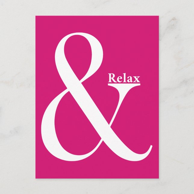 Ampersand Och Avslappnad Vykort (Framsida)