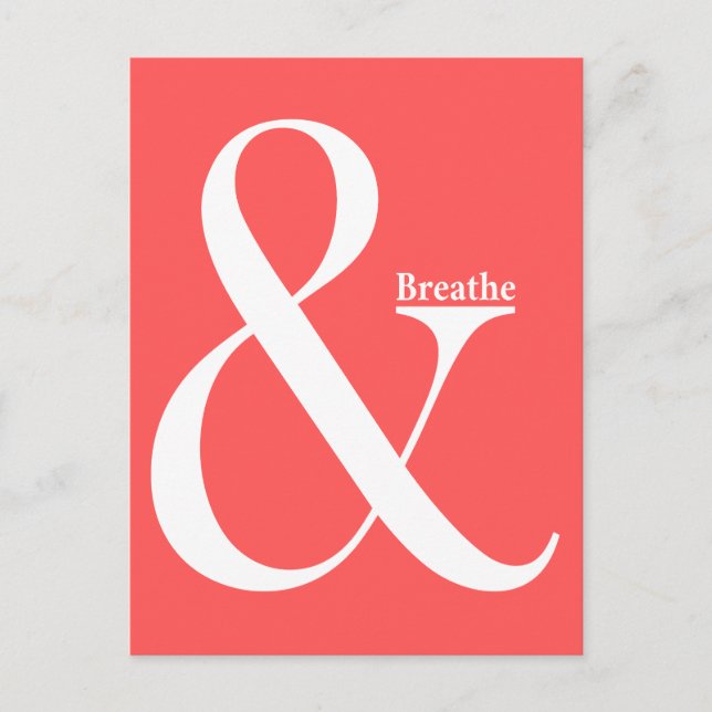 Ampersand och Breathe Vykort (Framsida)