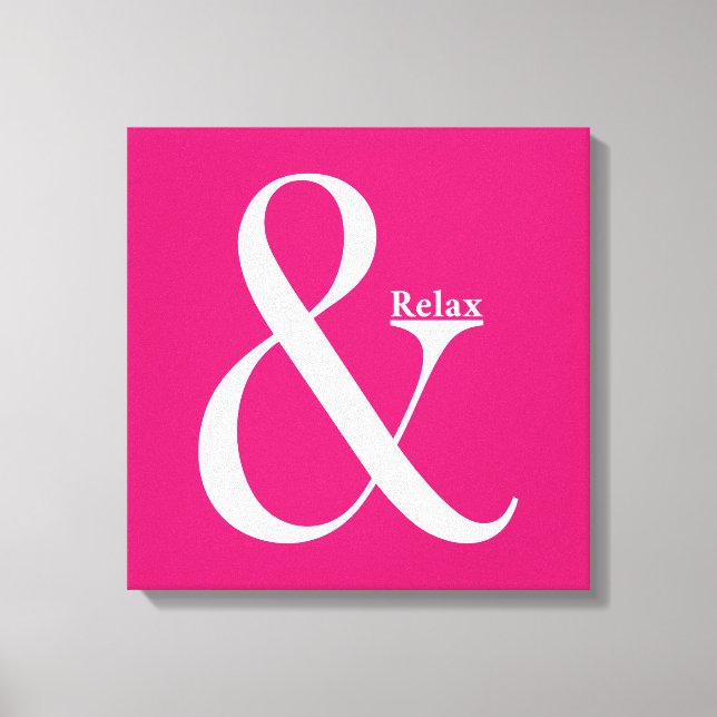 Ampersand och slappna av canvastryck (Framsida)