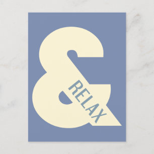 Ampersand Slappna av Minimalist Vykort
