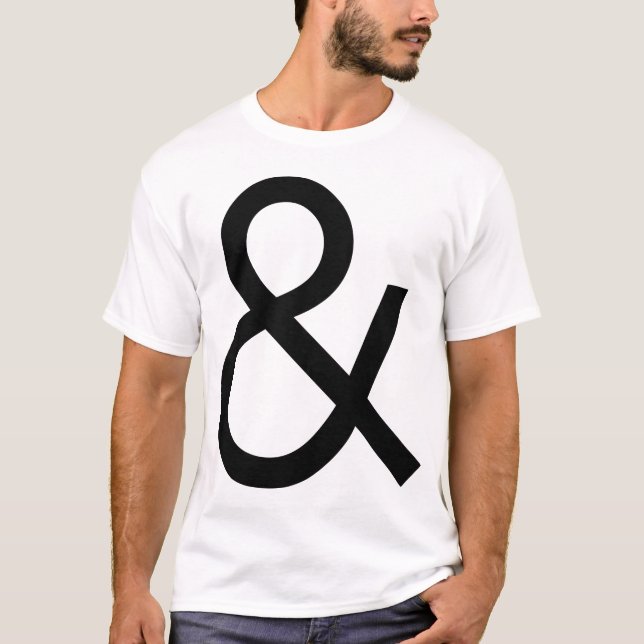 Ampersand - svart ljus tee shirt (Framsida)