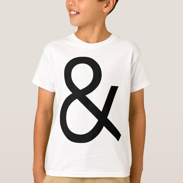 Ampersand - svart ljus tröja (Framsida)