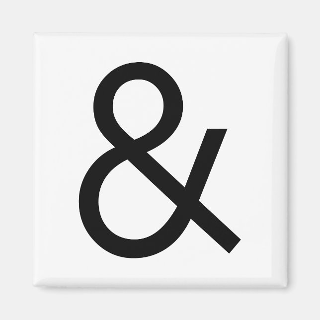 Ampersand - svart magnet (Framsidan)