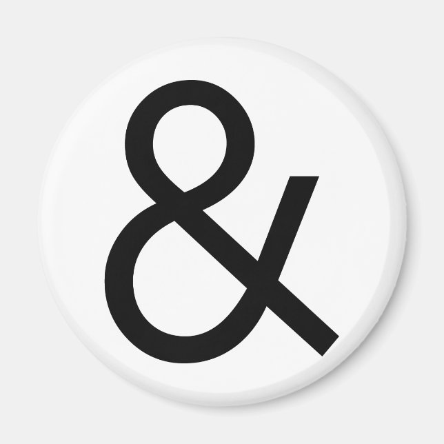 Ampersand - svart magnet (Framsidan)
