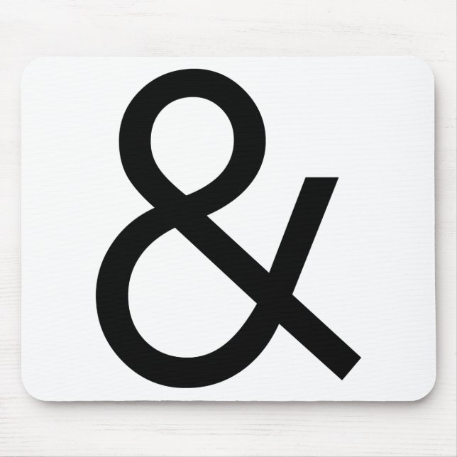 Ampersand - svart musmatta (Framsidan)