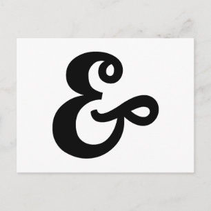 &, ampersand-tecken vykort