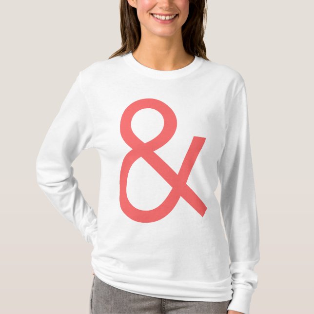 Ampersand - Tropical Rosa on Light Tee Shirt (Framsida)