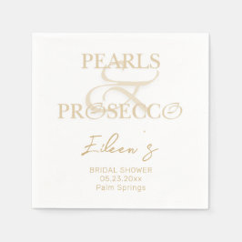 Ampersand White Pearls & Prosecco Möhippa Pappersservett