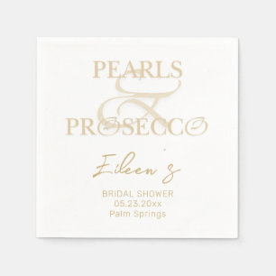 Ampersand White Pearls & Prosecco Möhippa Pappersservett